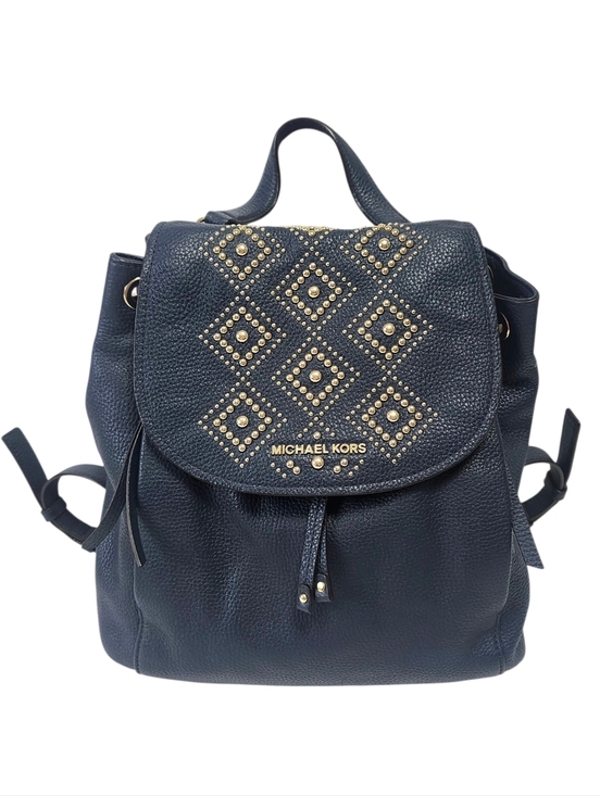 Michael Kors Handbags - Michael Kors Leather Riley Large Studded Pebbled Backpack